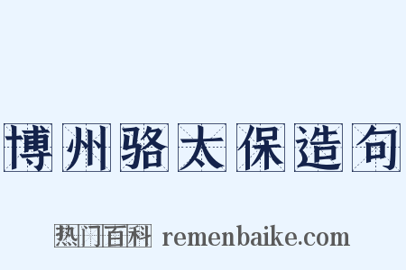 博州骆太保造句是什么意思的图片